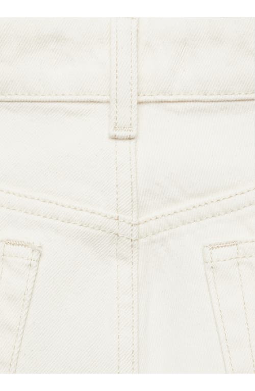 Shop Mango Seamed Crop Wide Leg Jeans