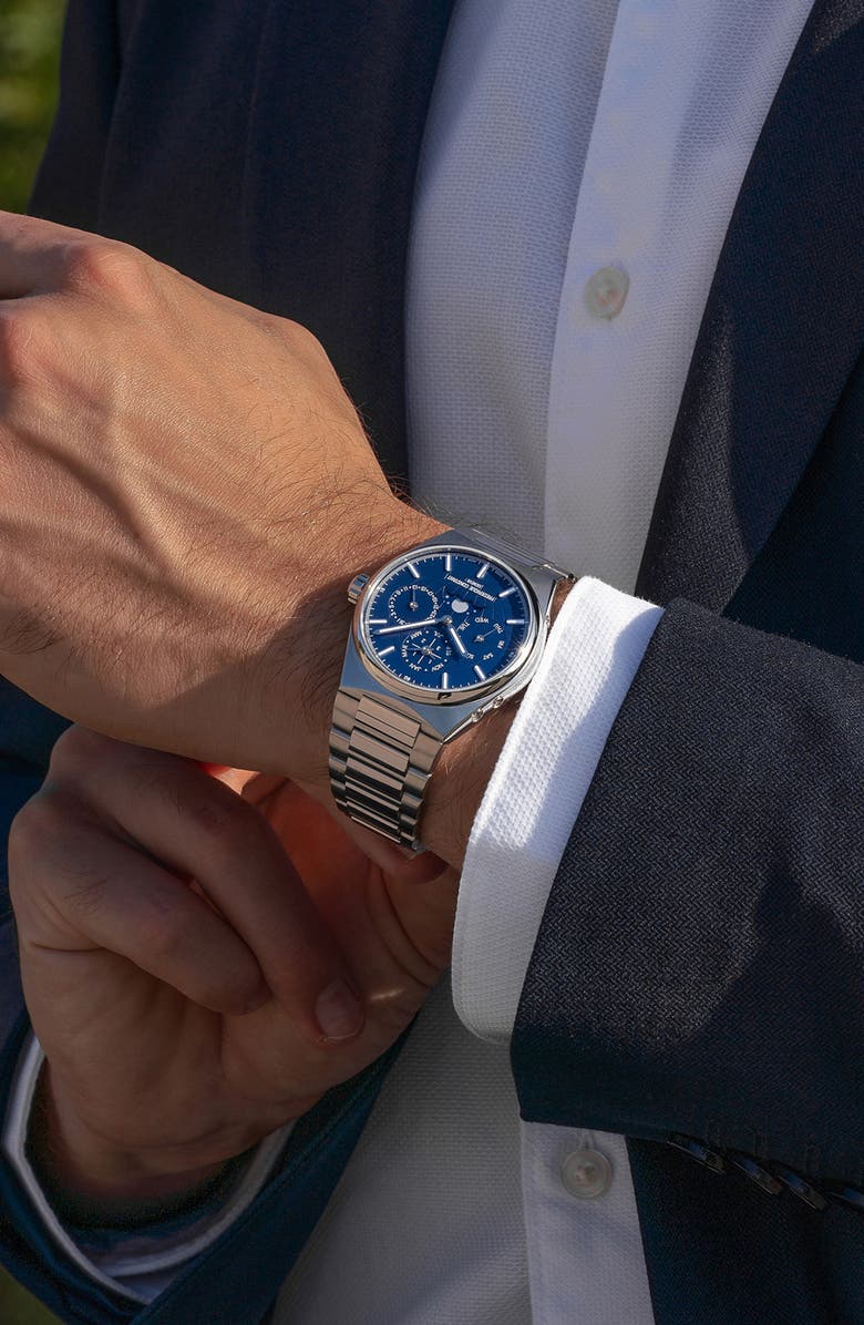 FREDERIQUE CONSTANT Highlife Perpetual Calendar Moon Phase Bracelet Watch, 41mm, Alternate, color, Silver-Tone