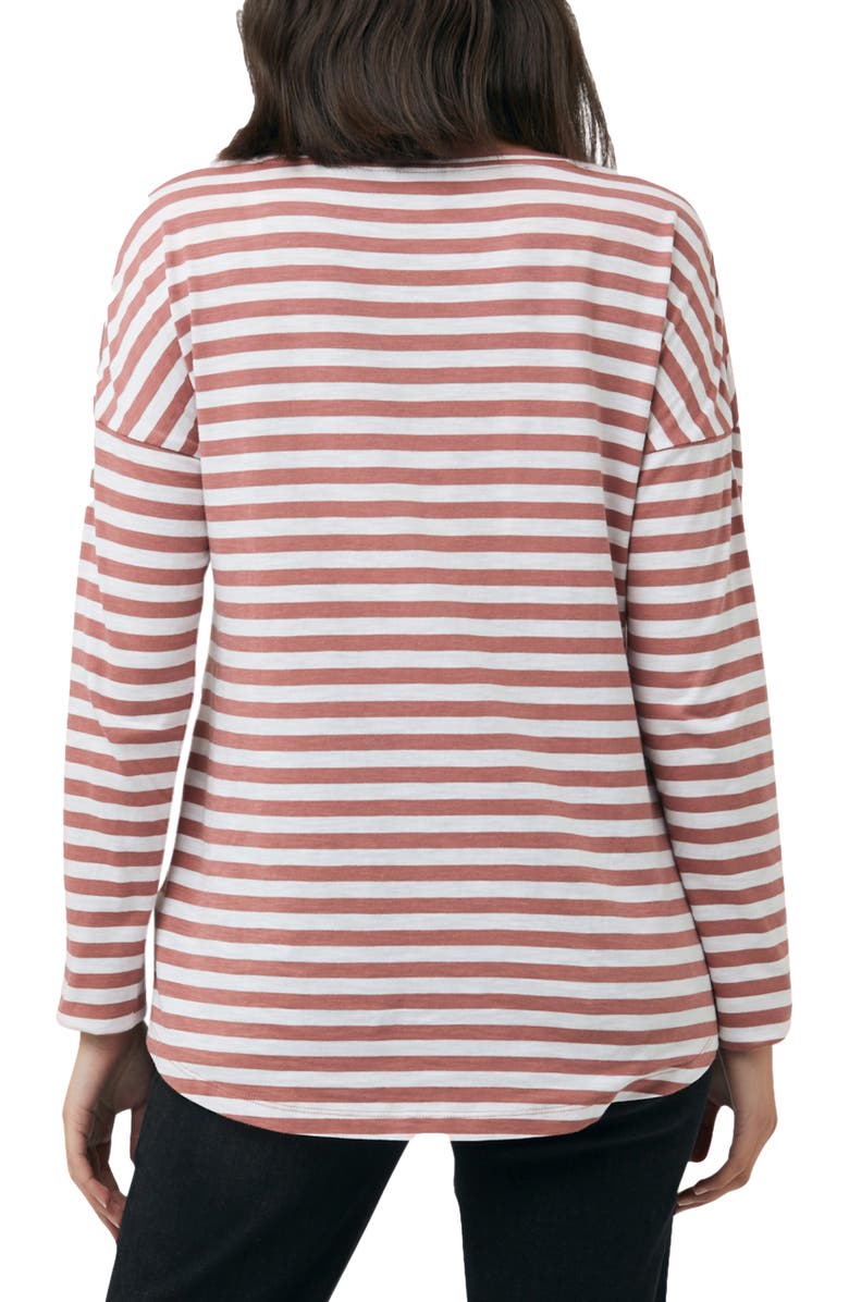 Ripe Maternity Lionel Stripe Long Sleeve Maternity/Nursing T-Shirt, Alternate, color, 