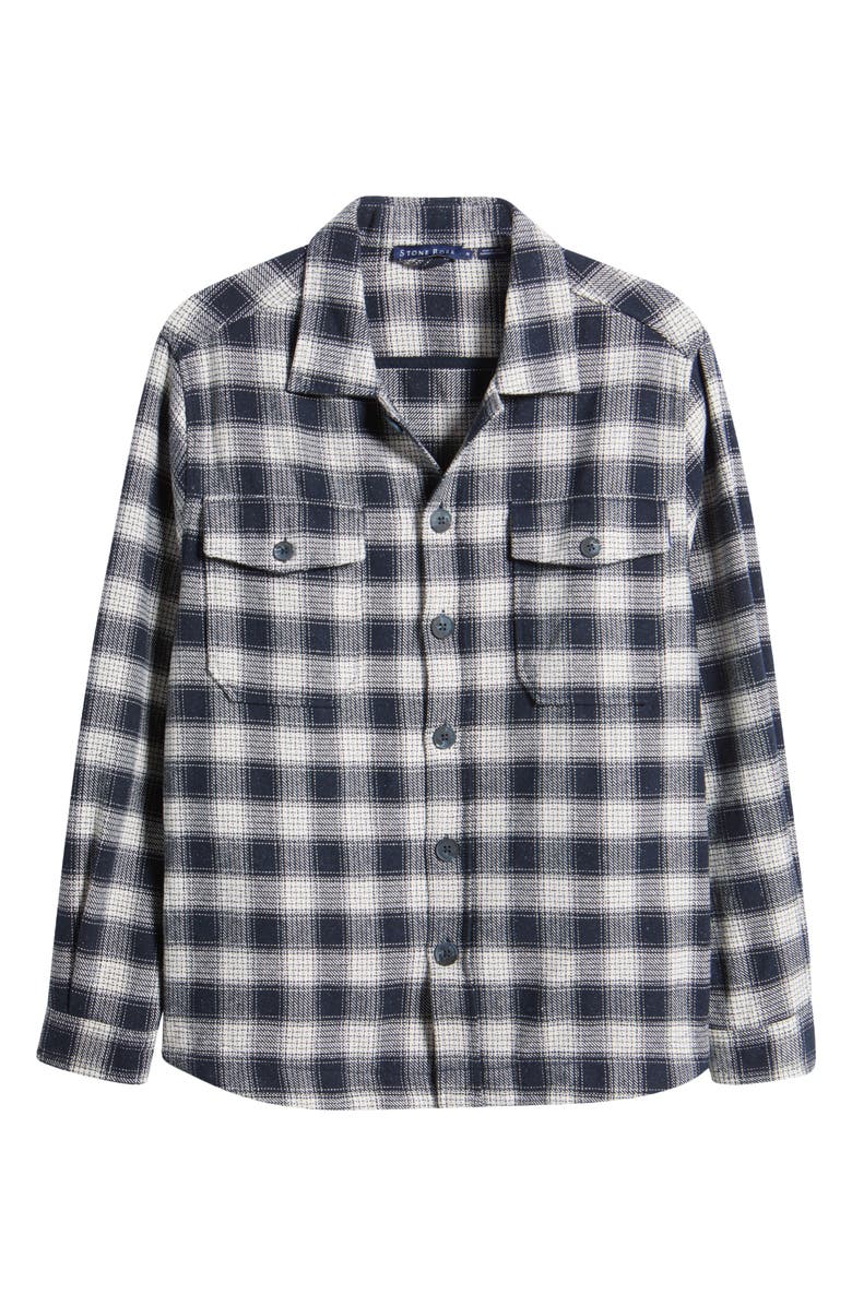 Stone Rose Plaid Brushed Twill Shacket, Alternate, color, 