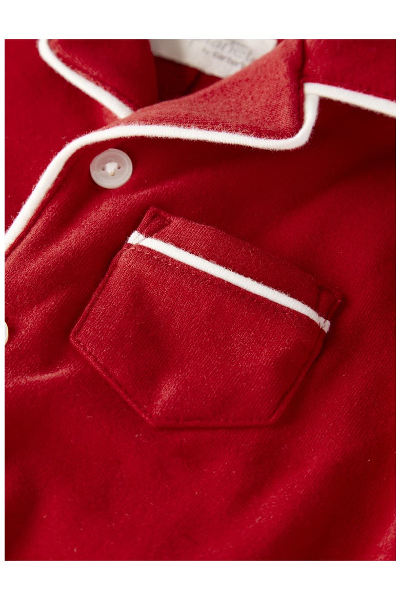 Kids' Stretch Organic Cotton One Piece Pajamas, Alternate, color, RED