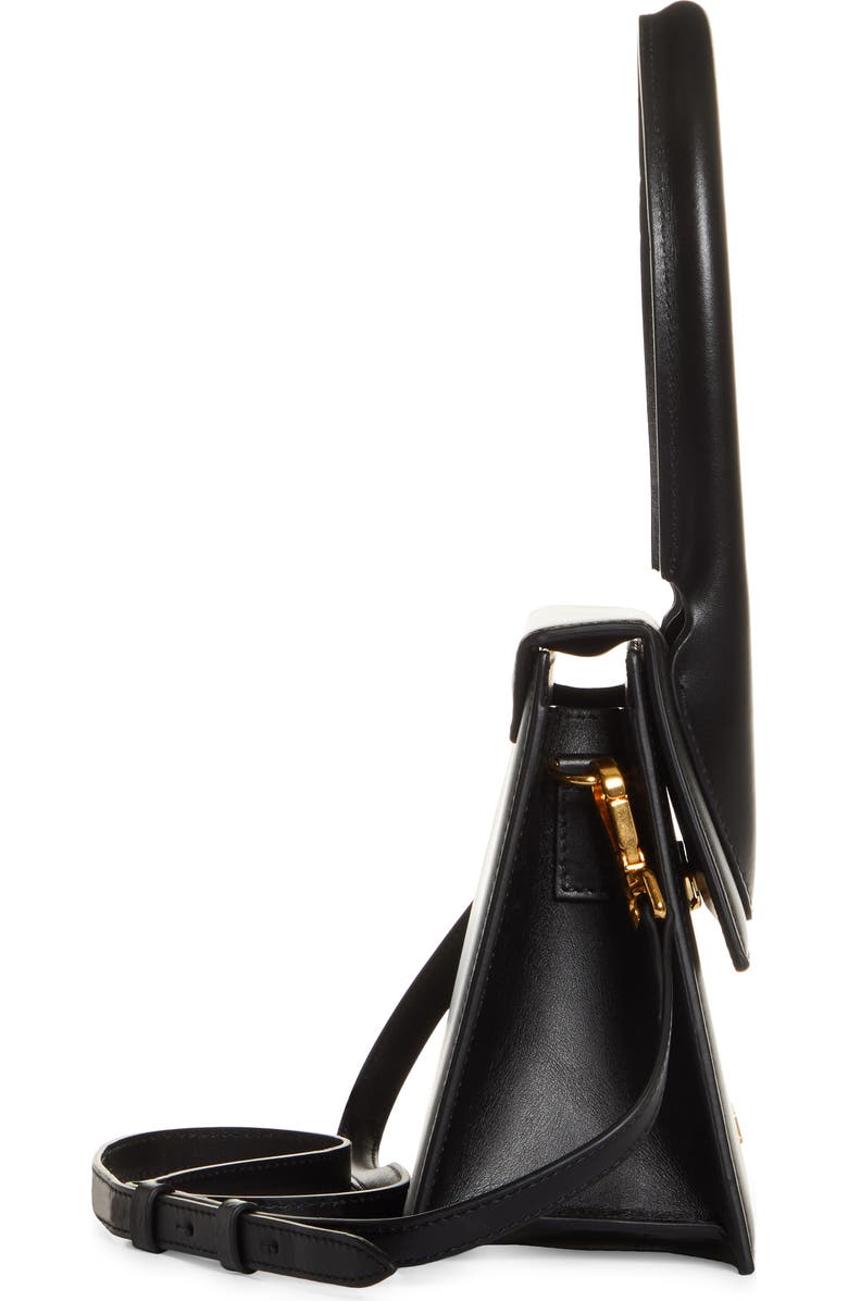 Jacquemus Le Grand Chiquito Leather Top Handle Crossbody Bag, Alternate, color, Black