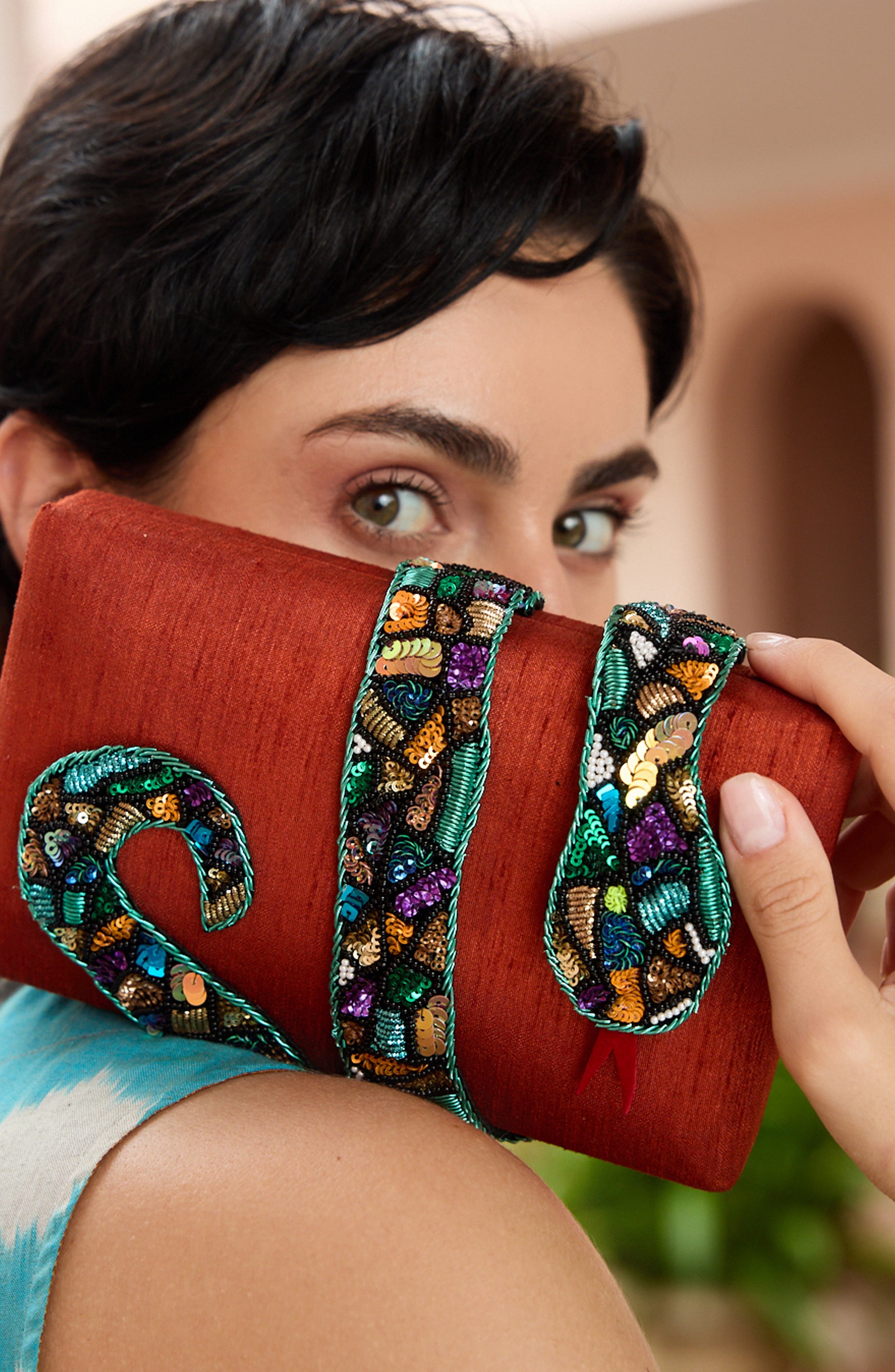 Kaa Clutch, Alternate, color, Spice