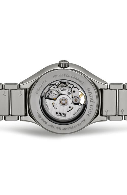 Rado True Secret Diamond Ceramic Bracelet Watch, 40mm