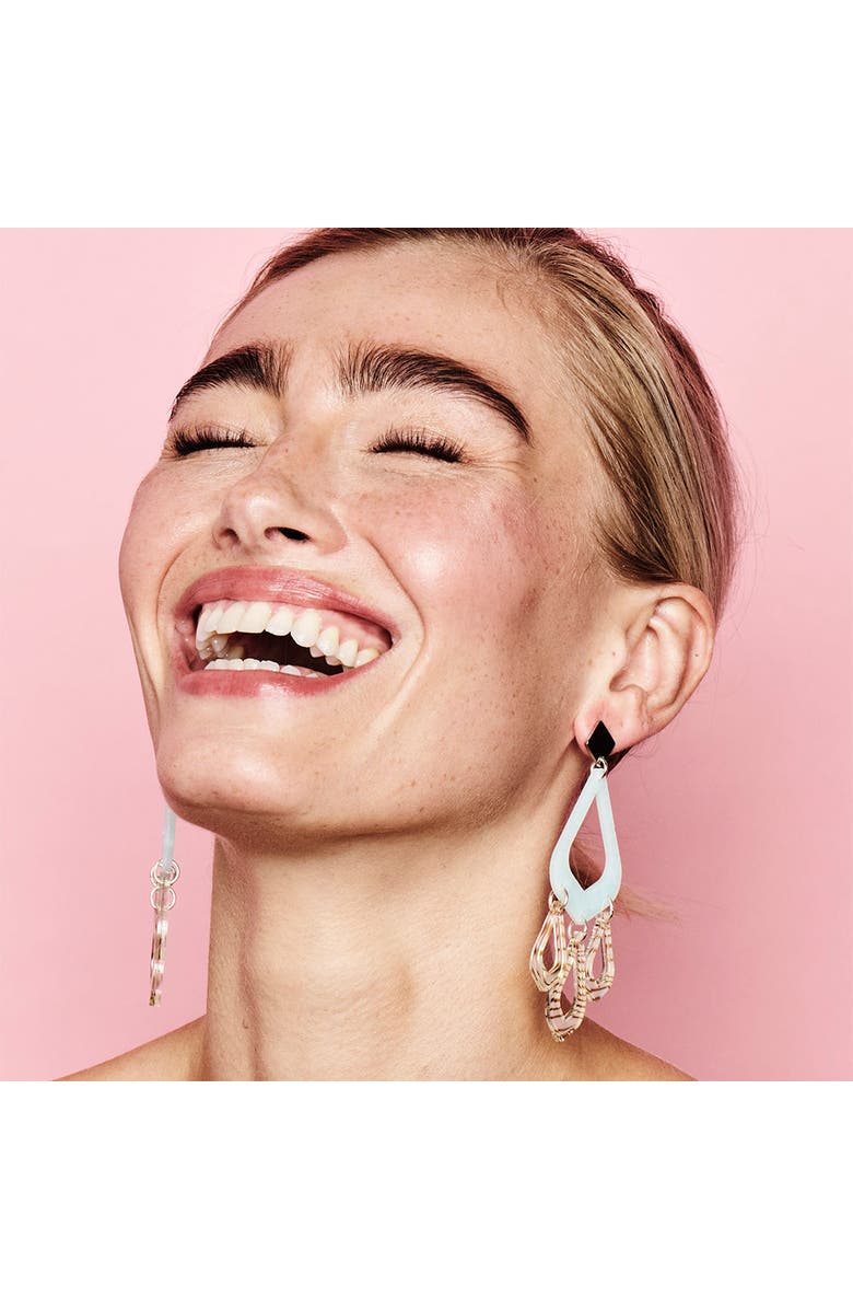 Toolally Feather Drop Earrings - Island Blue & Shell, Alternate, color, Island Blue & Shell