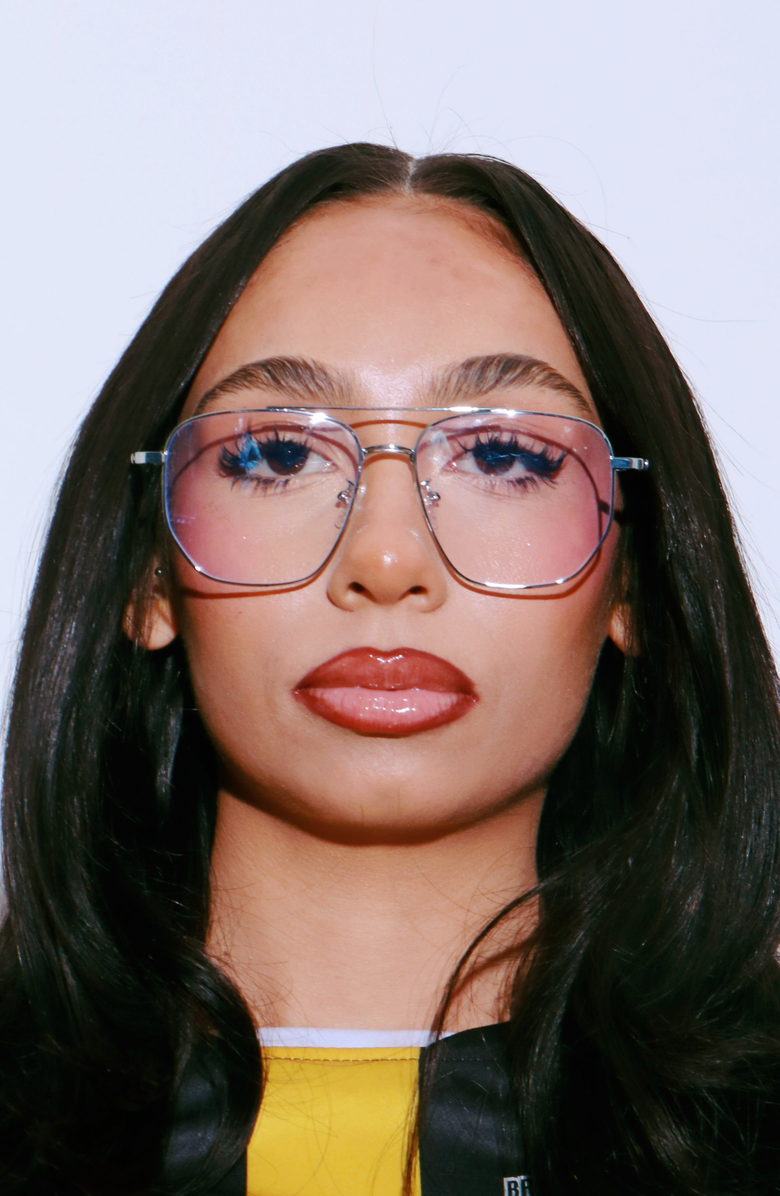 Wisdom Fashion House Halo Wire Frame 65, Alternate, color, Black