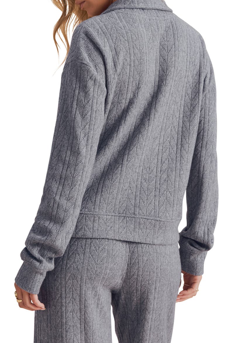 Sweatersoft Quarter Zip Pullover, Alternate, color, DARK NAVY BLUE HEATHER