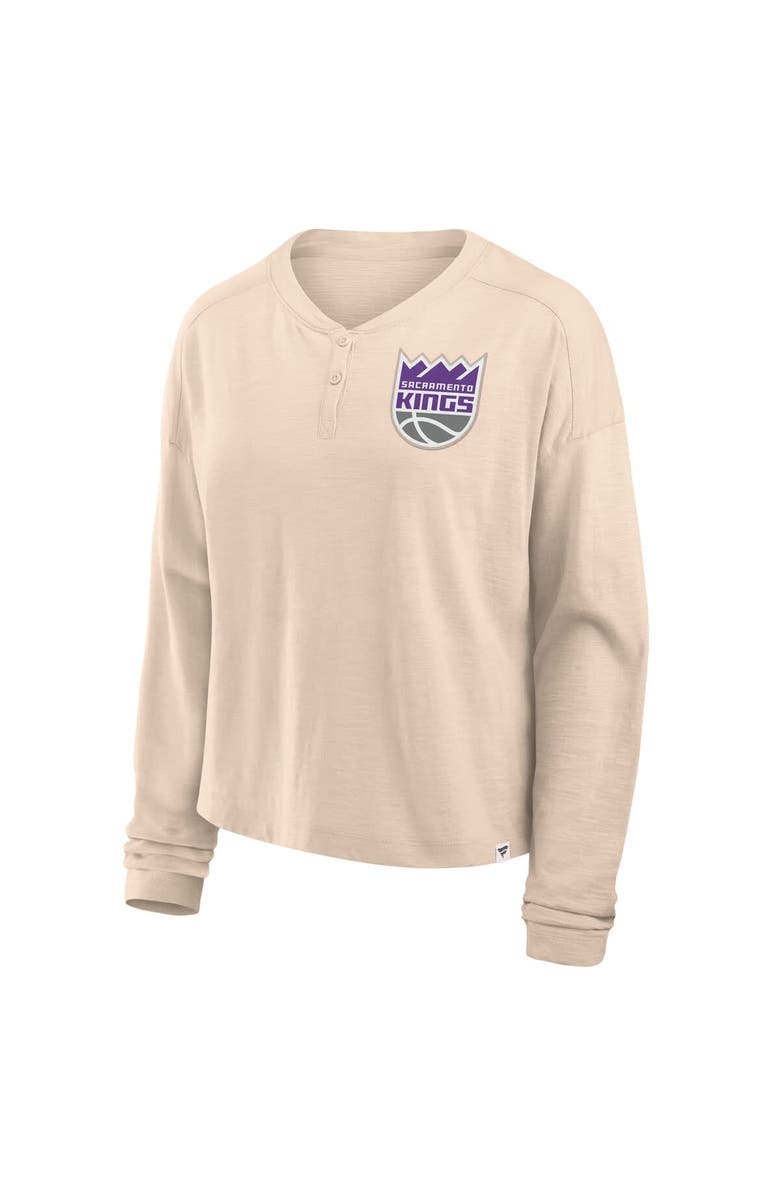 FANATICS Women
s Fanatics Natural Sacramento Kings Boxed Out Drop Fashion Long Sleeve T-Shirt, Alternate, color, Natural