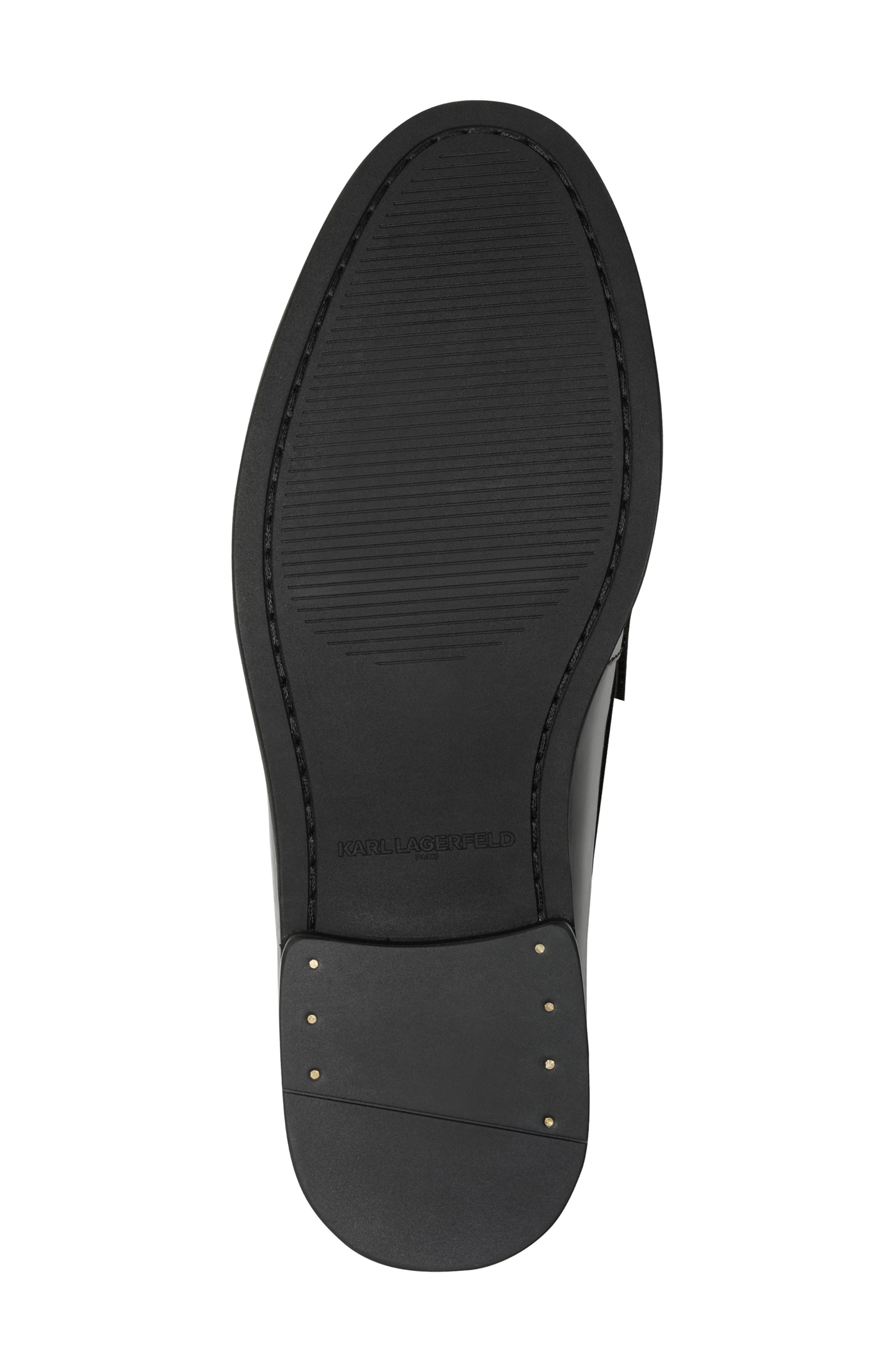 Faron Front Embroidered Logo Loafer, Alternate, color, DARK BROWN