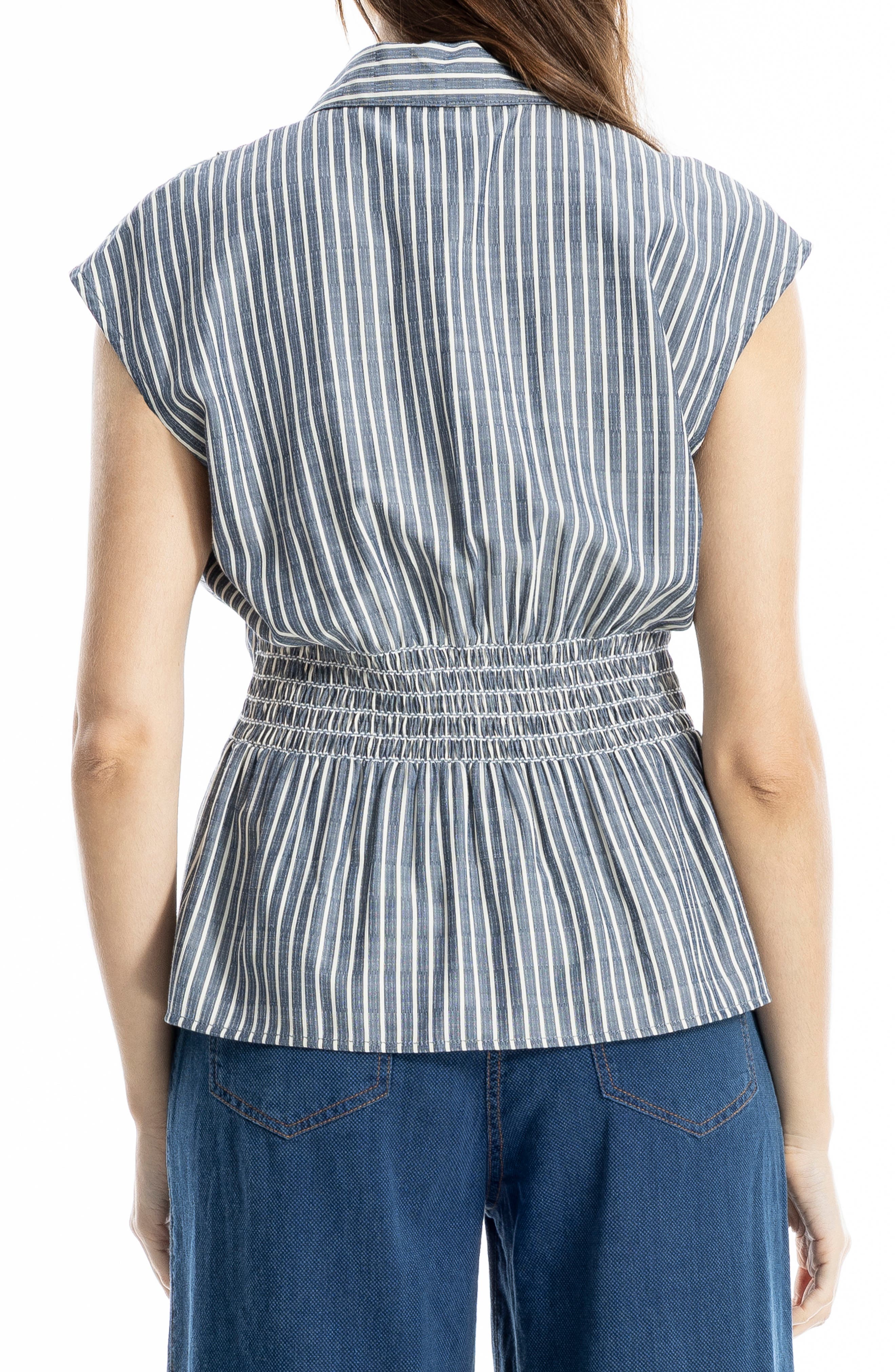 Pin Tuck Pleat Button Front Shirt - image 4