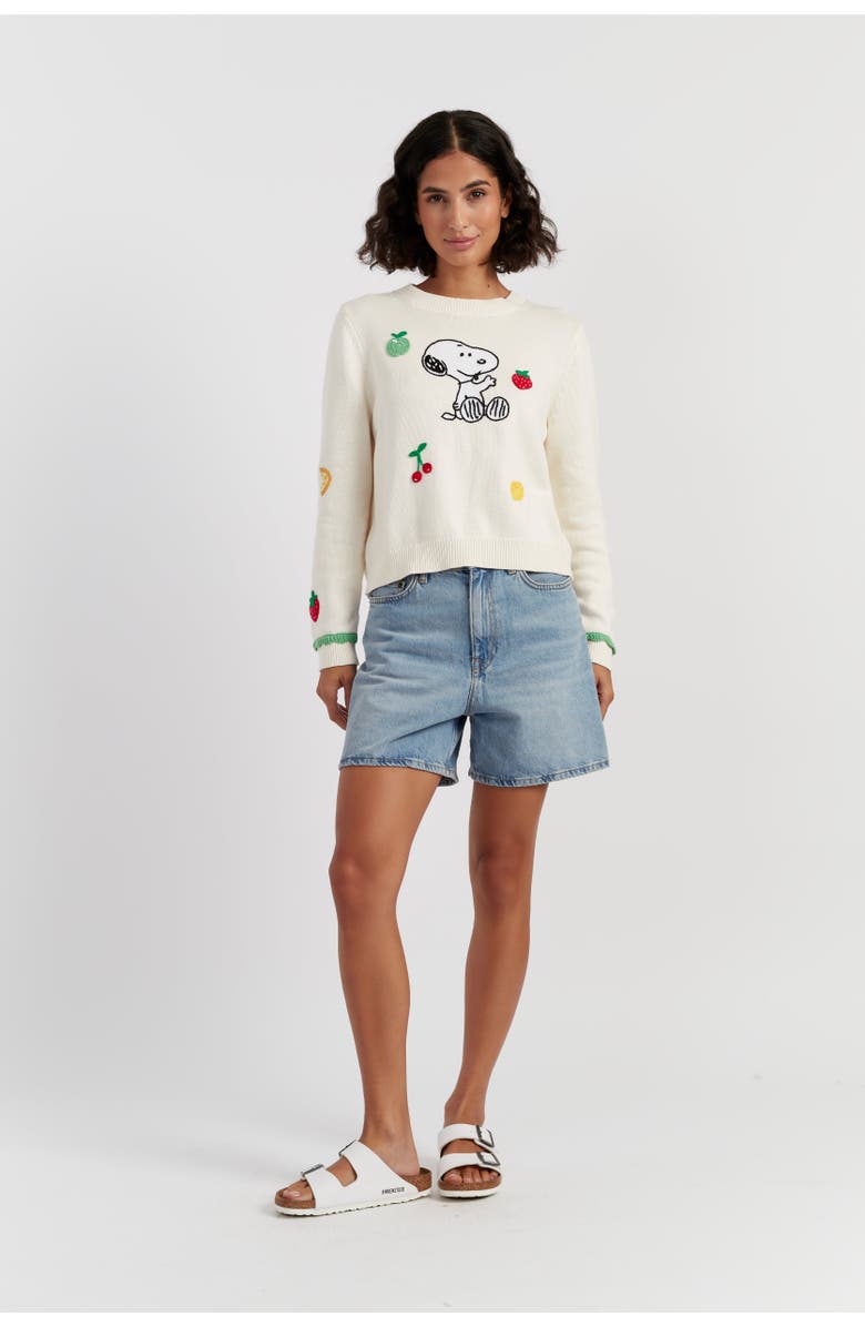 Chinti & Parker Fruity Snoopy Sweater, Alternate, color, Cream