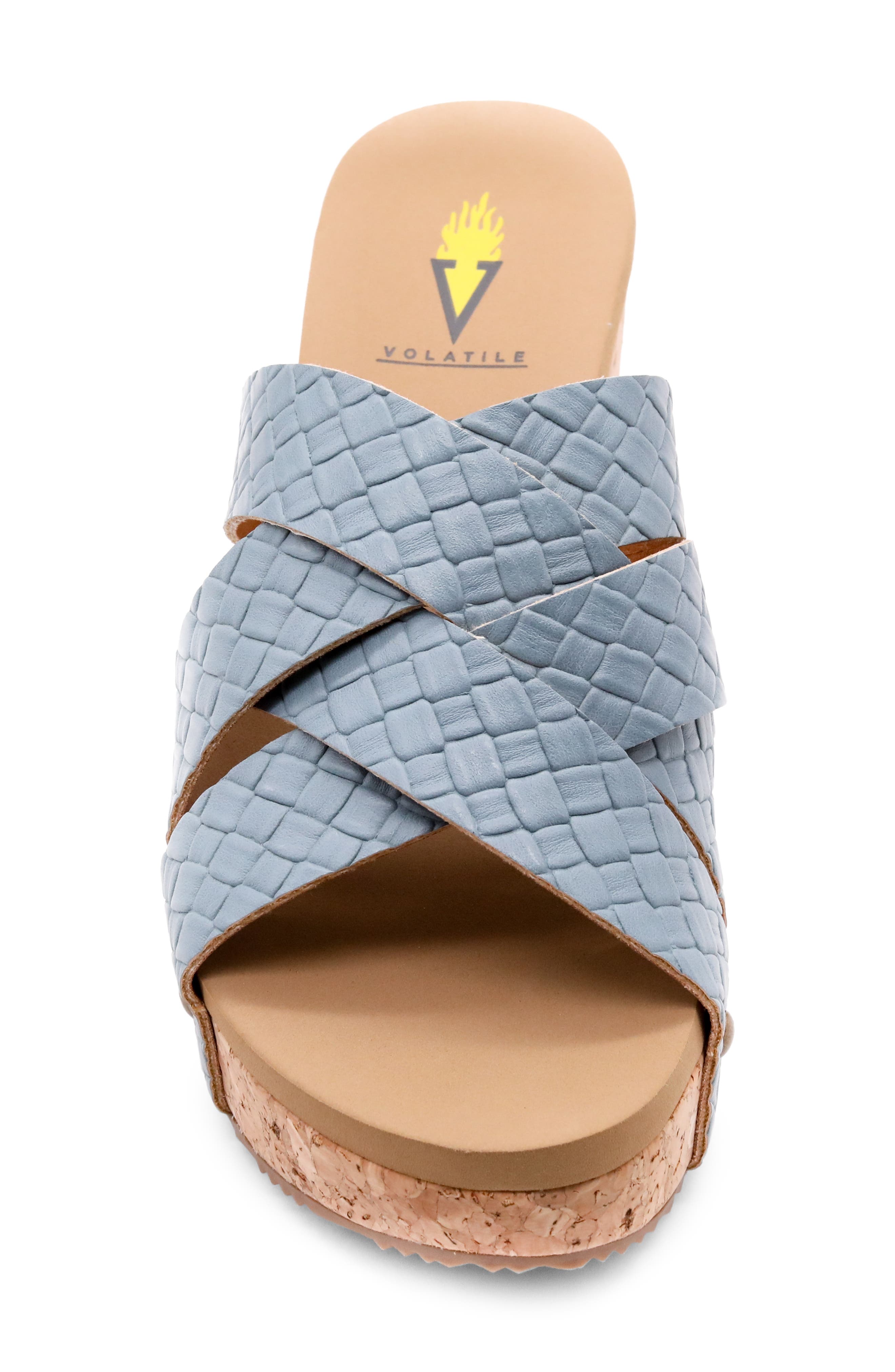 Volatile Newport Crisscross Platform Slide Sandal, Alternate, color, 