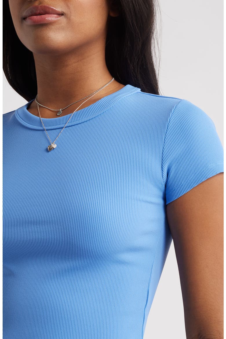 Compact Rib Crop Baby Tee, Alternate, color, BLUE STREAM