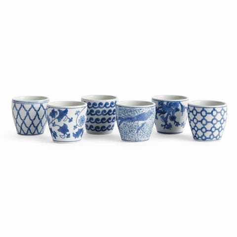 Barclay Butera Dynasty Decorative Mini Flower Pots,  Set of 6