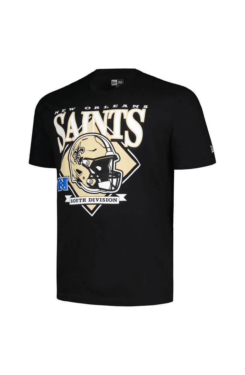 New Era Men's New Era  Black New Orleans Saints Big & Tall Helmet T-Shirt, Alternate, color, 