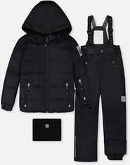 Deux par Deux Reinforced Jacket & Pants Fleece Neckwarmer Two Piece Snowsuit