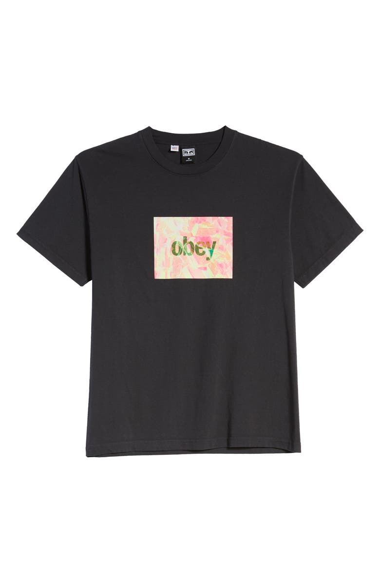 Obey Petrified Box Logo T-Shirt, Alternate, color, 