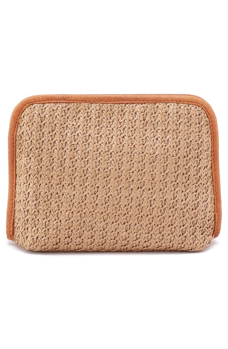HOBO Beauty Straw Cosmetics Case, Alternate, color, Meadow Woven Straw