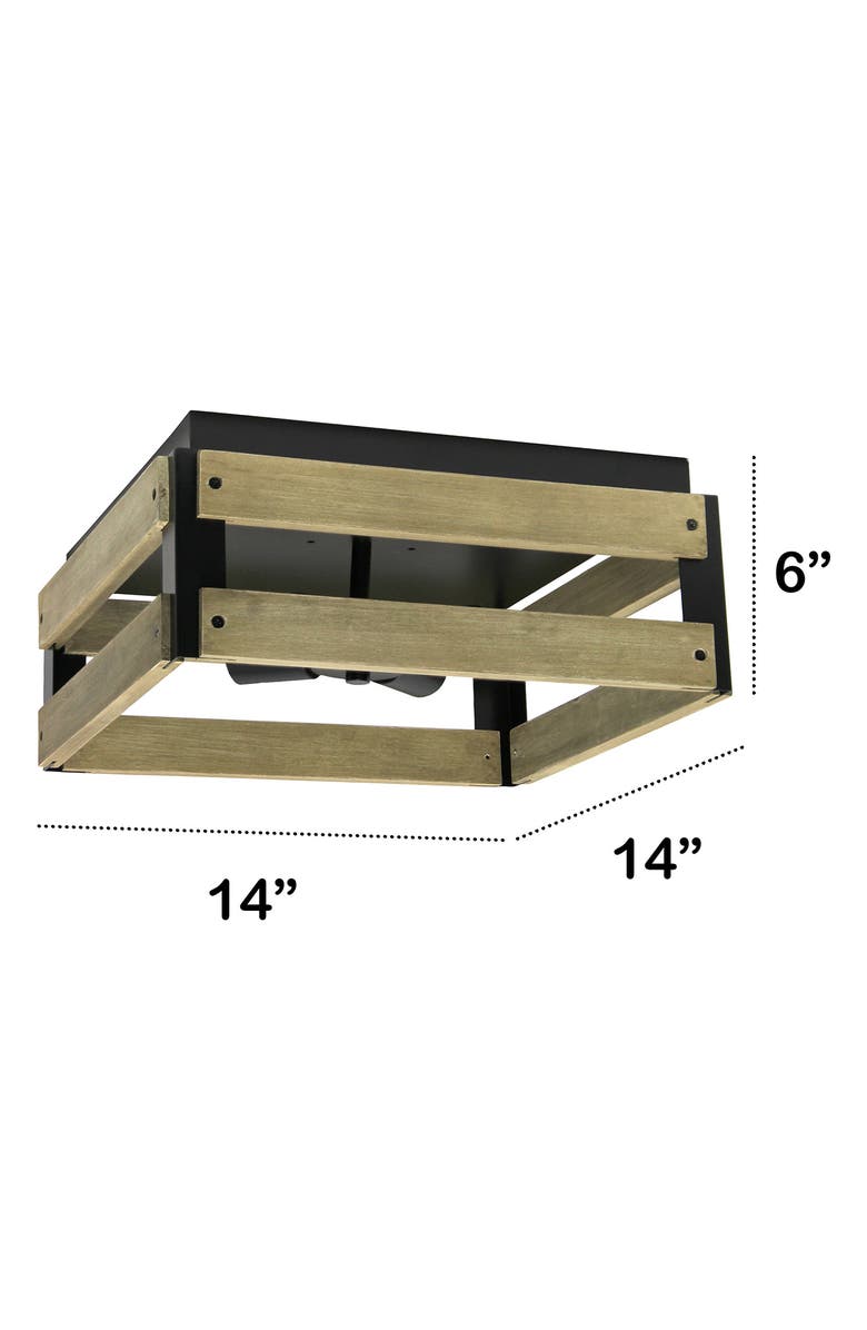 LALIA HOME Cage Flush Mount Ceiling Light Fixture, Alternate, color,