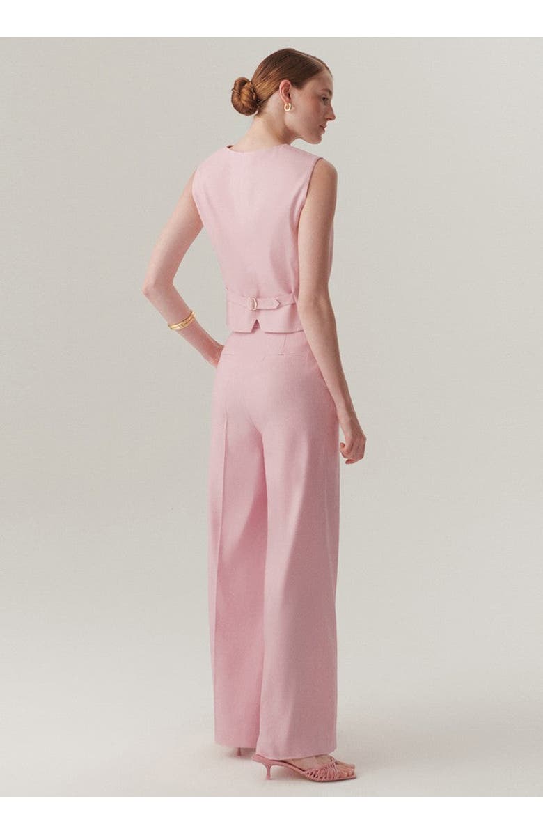 Exquise Nevaeh Fit Linen Trousers, Alternate, color, Pink