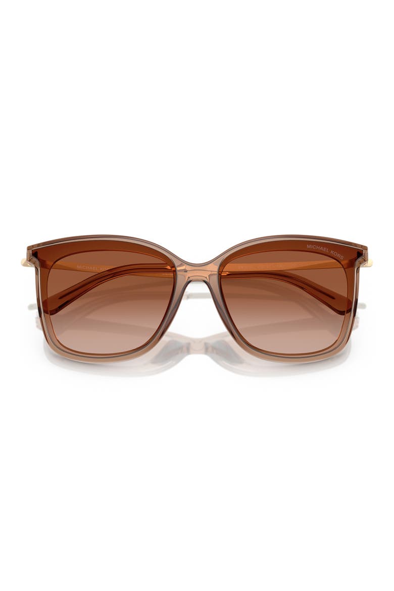 61mm Gradient Square Sunglasses, Alternate, color, BROWN GRAD