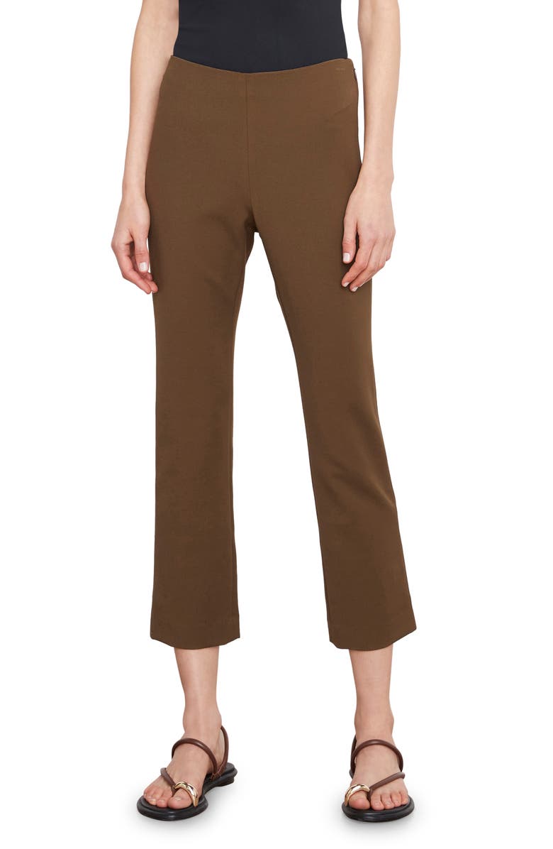 Vince Crop Flare Trousers, Main, color, Olive Night