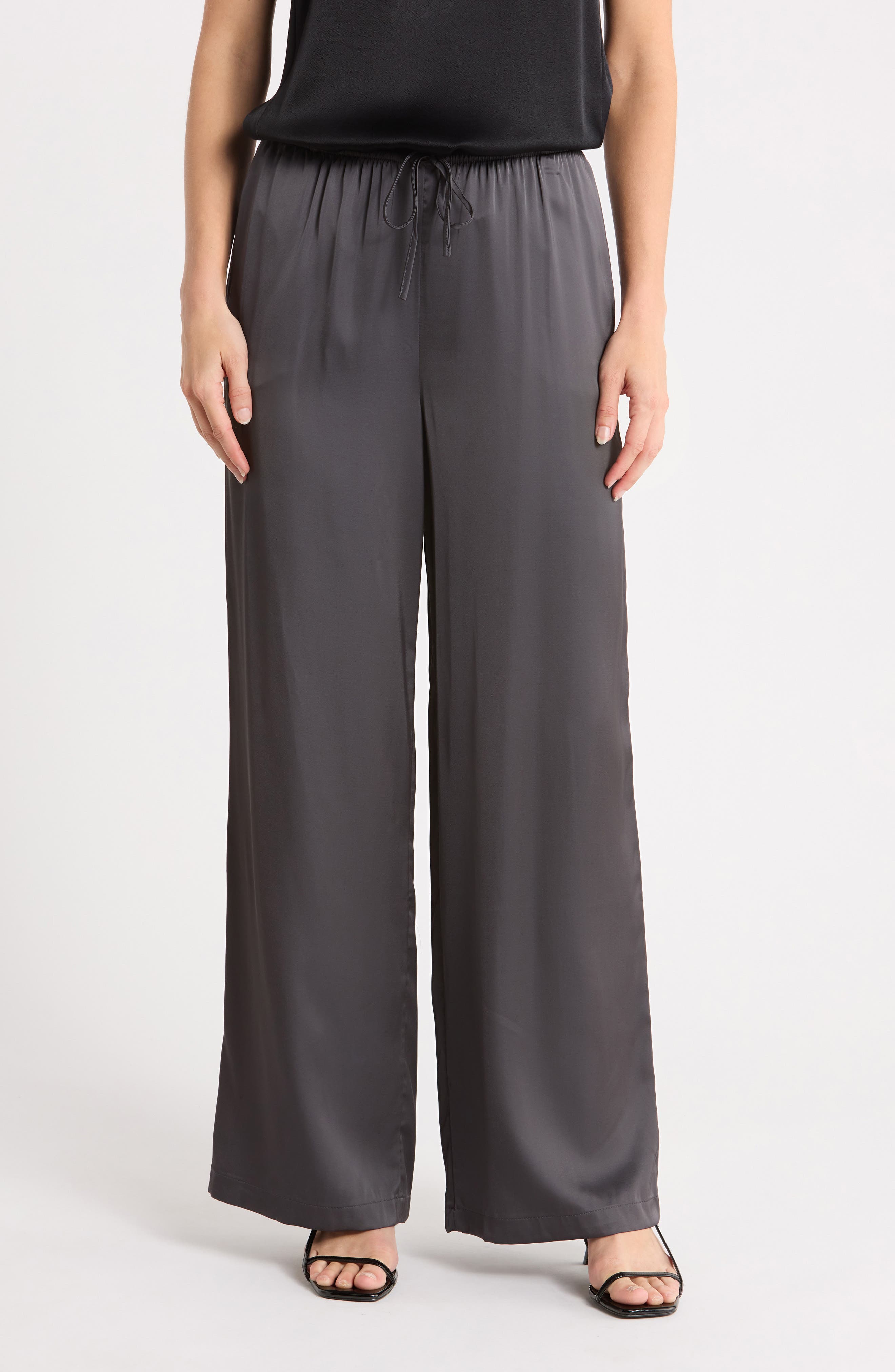 Drawstring Wide Leg Pants