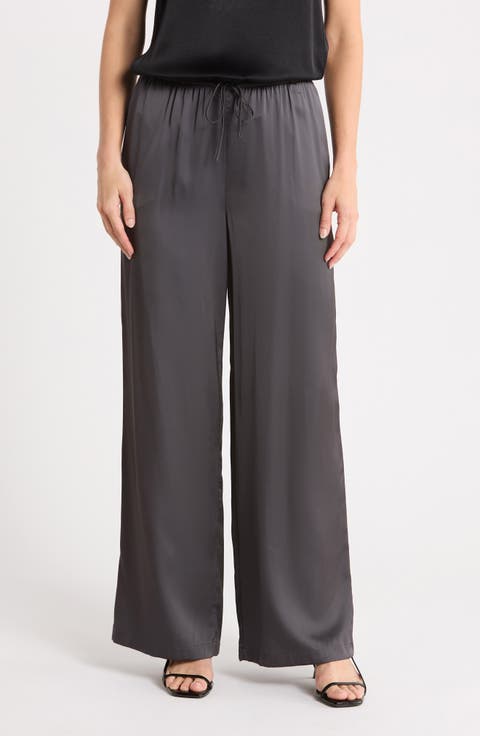 Drawstring Wide Leg Pants