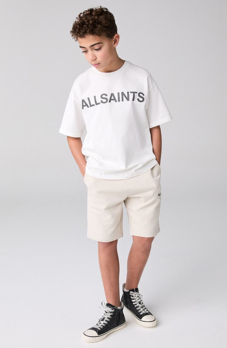 smALLSAINTS by ALLSAINTS Kids' Underground Logo Sweat Shorts, Alternate, color, Neutral