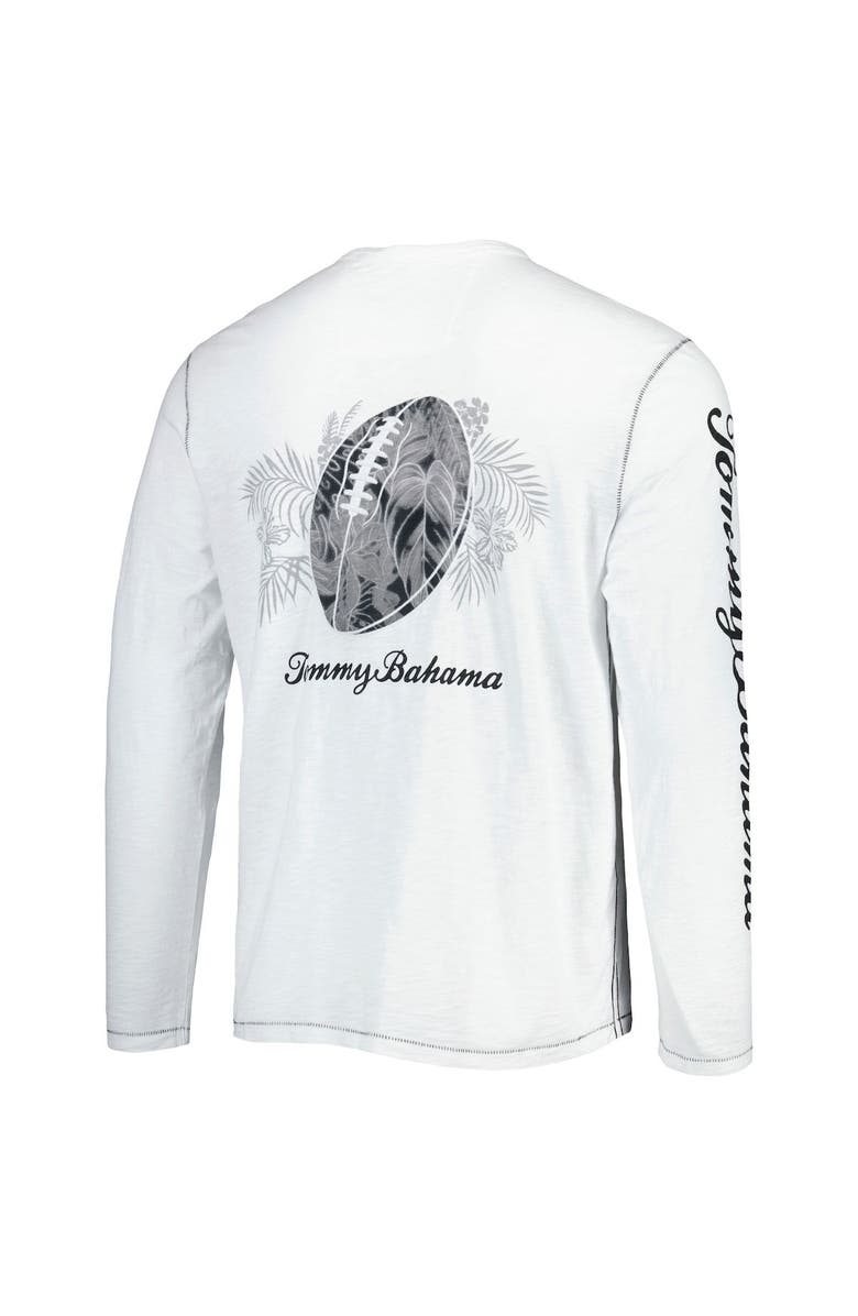 Tommy Bahama Men's Tommy Bahama White Baltimore Ravens Laces Out Billboard Long Sleeve T-Shirt, Alternate, color,