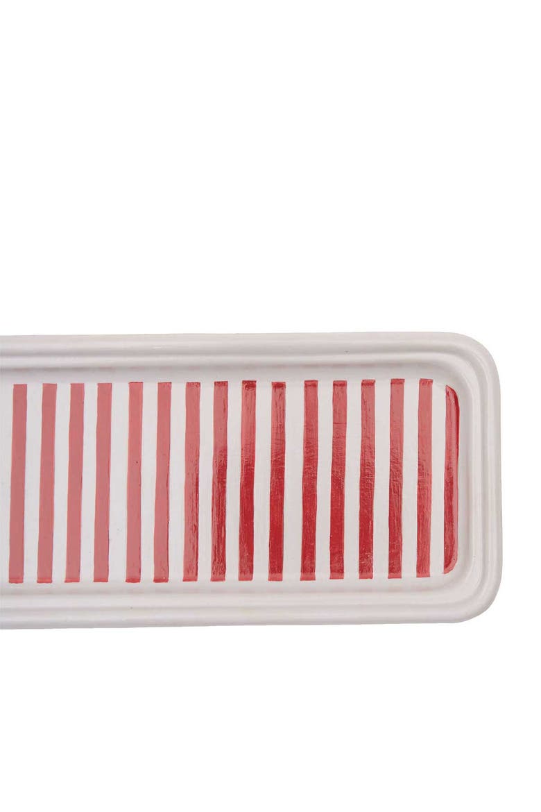 Cabana Striped Red Vanity Tray, Alternate, color, Red