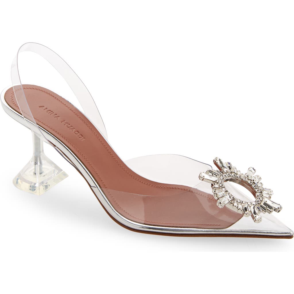Amina Muaddi Begum Glass Pointed Toe Slingback Pump in Transparent Pvc  product