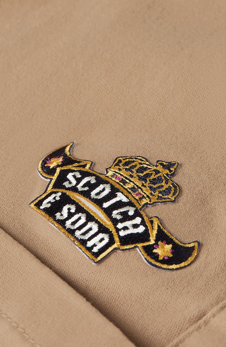 Scotch & Soda Kids' Cotton Stretch Twill Joggers, Alternate, color, Brown/ Gold