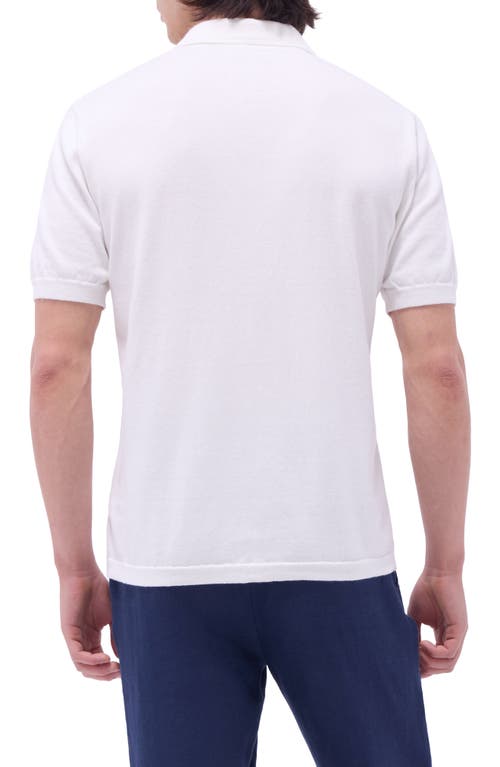 Bugatchi Chevron Short Sleeve Knit Button-up Shirt