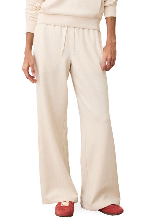 Marine Layer Cloud 9 Fleece Wide Leg Sweatpants In Brown