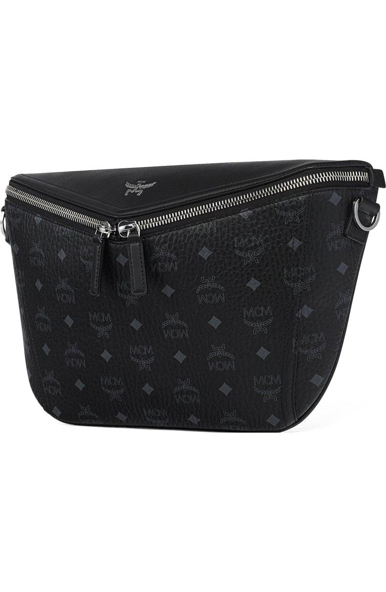 MCM Medium Diamant 3D Crossbody in Visetos Leather Mix, Alternate, color, Bk