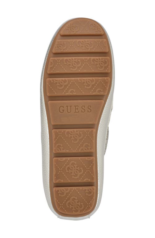 Guess Lavonta Boat Shoe In Silver