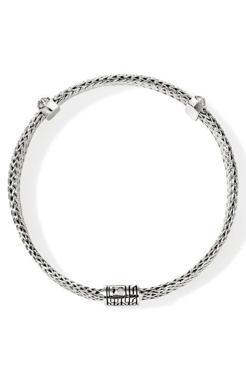 John Hardy Icon Link Diamond Station Bracelet In Silver