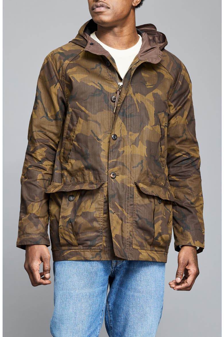 Waxed Lodge Jacket, Main, color, BROWN