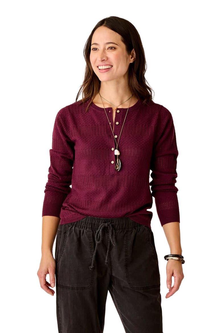 Amara Pointelle Sweater, Alternate, color, Nirvana