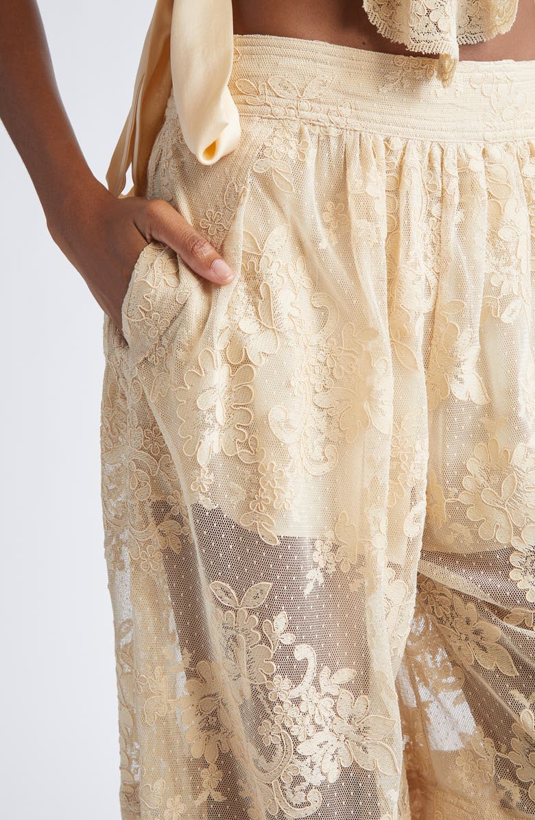 Zimmermann Hypnotic Lace Harem Pants, Alternate, color, Cream