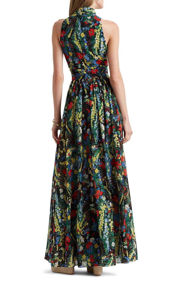 Ralph Lauren Crinkle Georgette Maxi Sundress, Alternate, color,