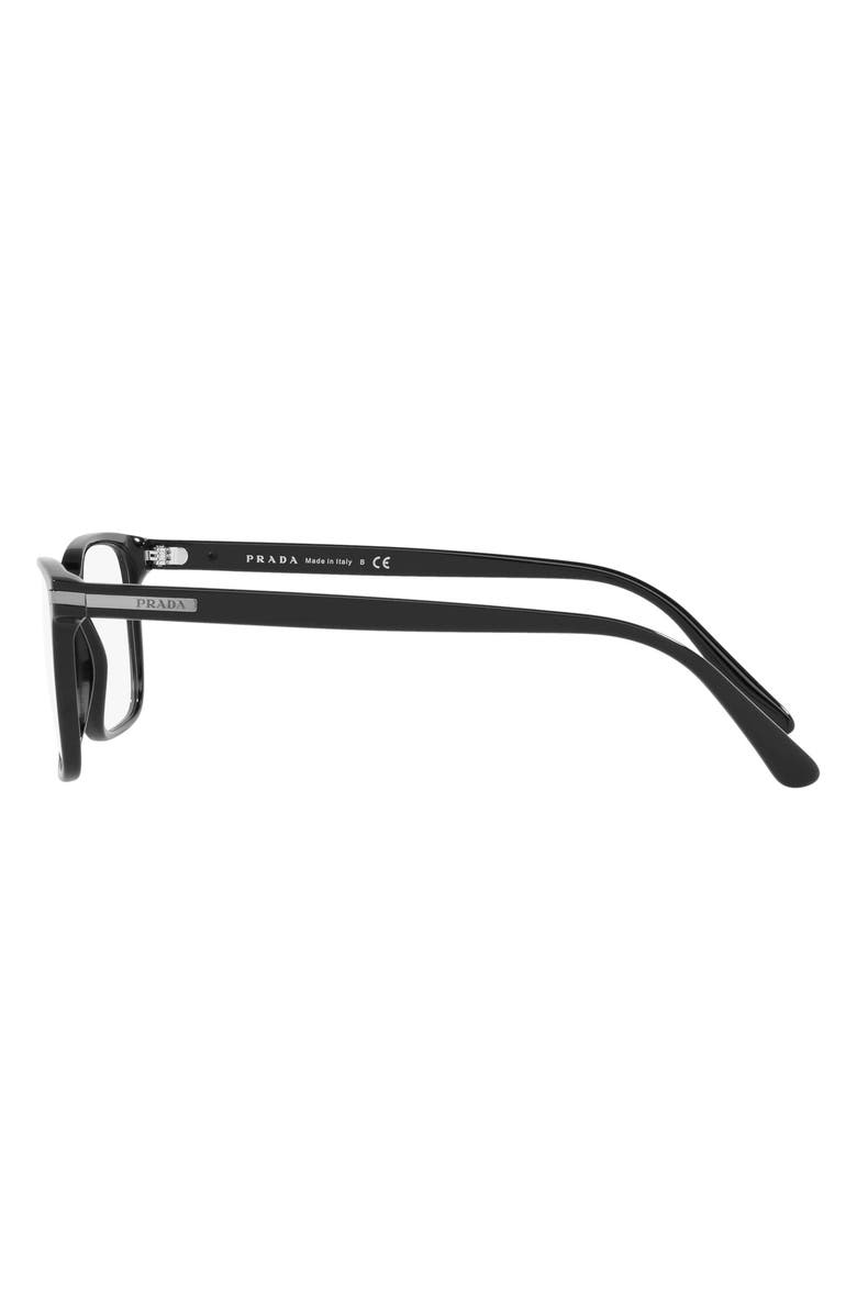 Prada 56mm Rectangular Optical Glasses, Alternate, color, 