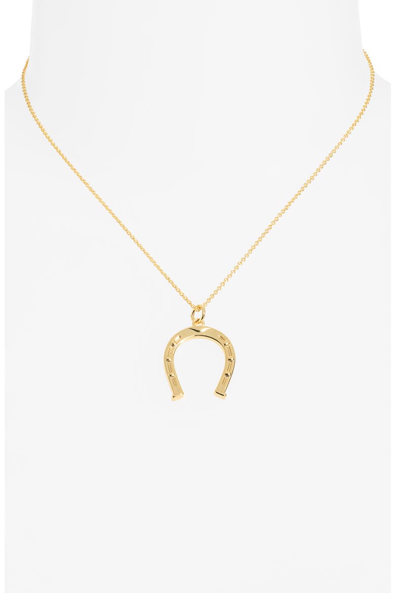 Ashleigh Horseshoe Pendant Necklace, Alternate, color, GOLD