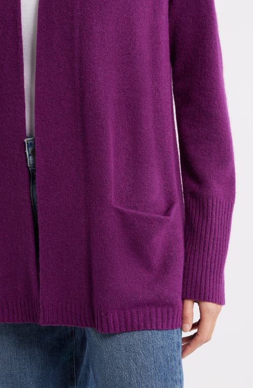 Caslonr Caslon(r) Open Front Cardigan In Purple