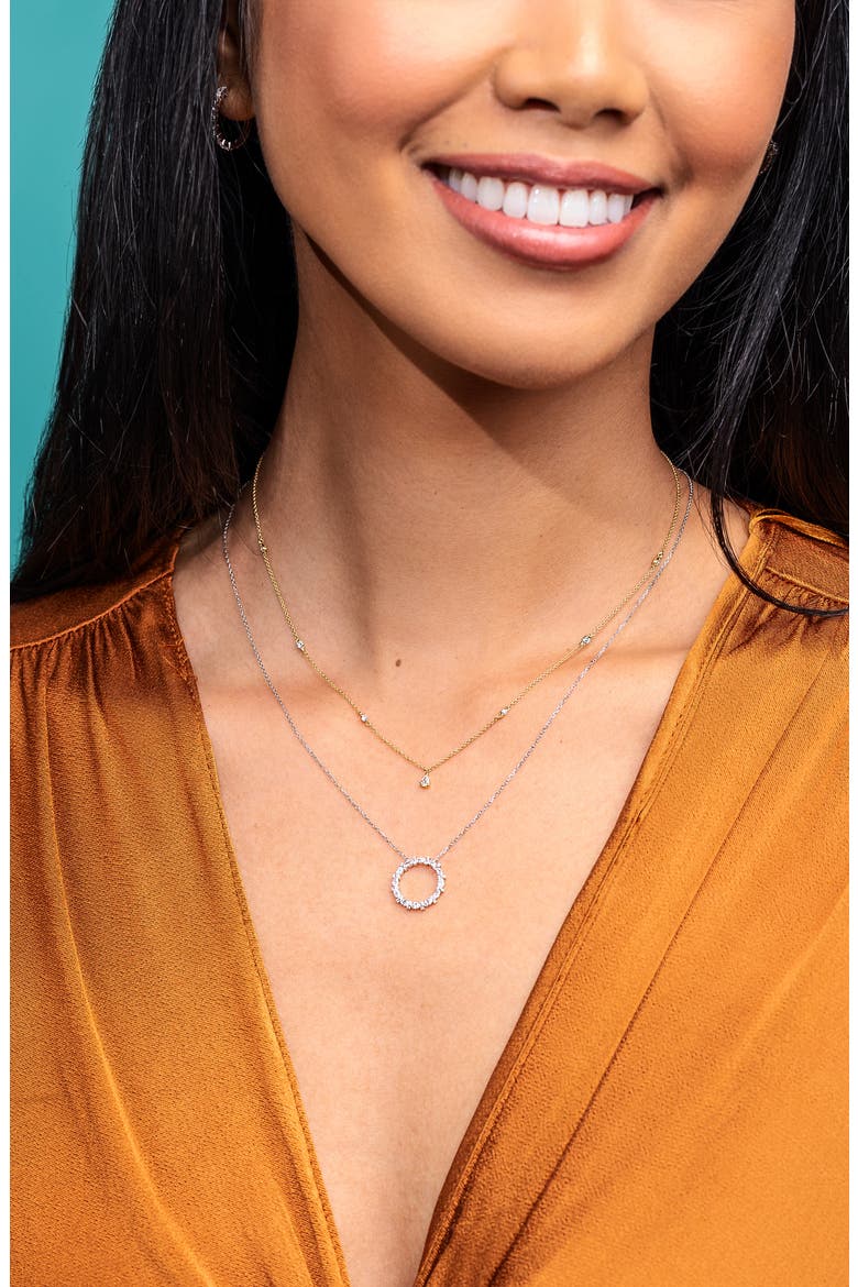 Getty Diamond Circle Pendant (Nordstrom Exclusive), Alternate, color, 18K WHITE GOLD