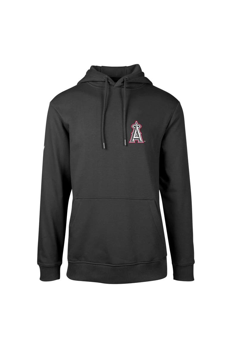 Men's Levelwear Black Los Angeles Angels Podium Vintage Pullover Hoodie, Alternate, color, Black