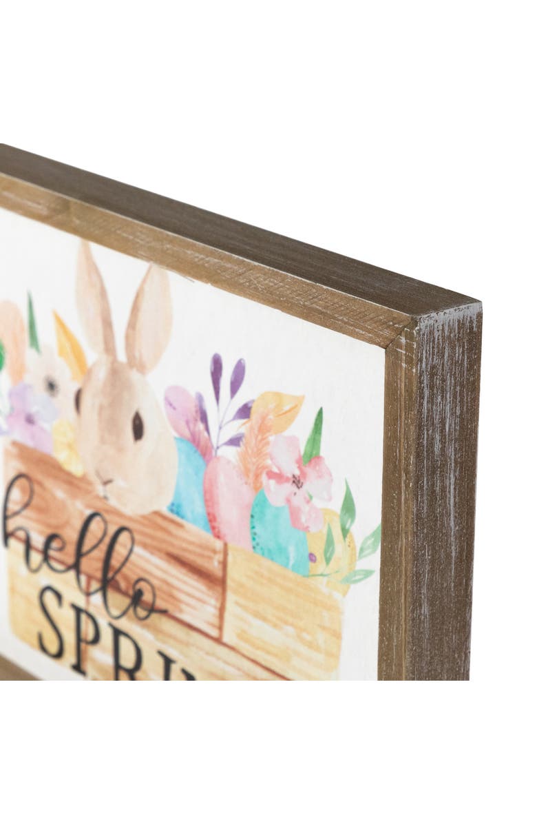 Northlight Hello Spring Easter Bunny Wall Sign - 11.75", Alternate, color, Multi