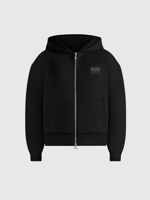 Ray Unisex Neoprene Cropped Zip Hoodie