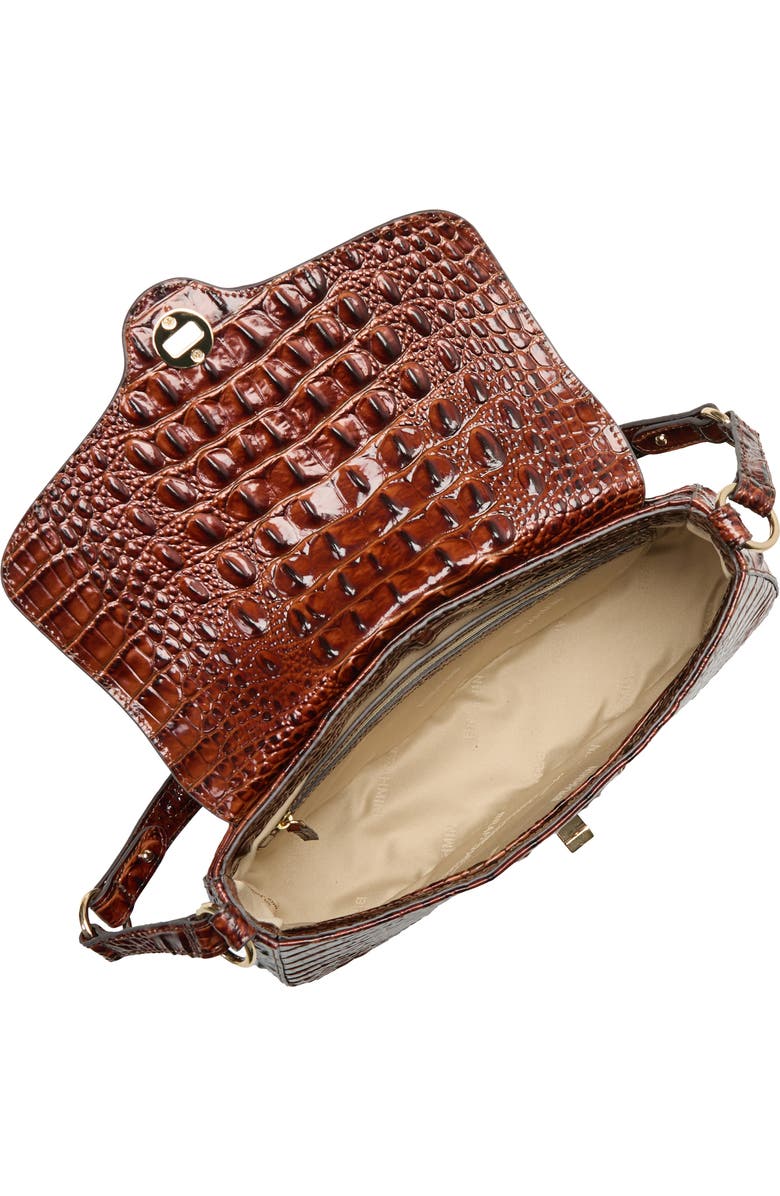 Brahmin Nerida Croc Embossed Leather Shoulder Bag, Alternate, color,